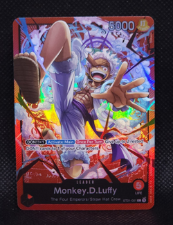 Monkey.D.Luffy ST21-001 - One Piece TCG Starter Deck EX: Gear 5 Foil MINT Leader - Image 1