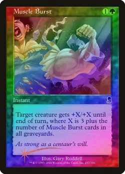 Muscle Burst FOIL Odyssey PLD Green Common MAGIC THE GATHERING CARD ABUGames - Image 1