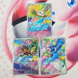 Rowlett 043 + Litten 044 + Popplio 045 - First Partner Pokemon Cards #L341 - Image 1