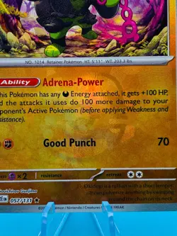 Pokemon Card Okidogi Masterball Prismatic Evolutions 057/131 Near Mint - Image 3