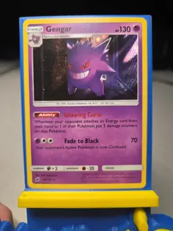 2017 Pokemon Sun & Moon Crimson Invasion Gengar Holo Card #38 - Image 2