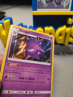 2017 Pokemon Sun & Moon Crimson Invasion Gengar Holo Card #38 - Image 5