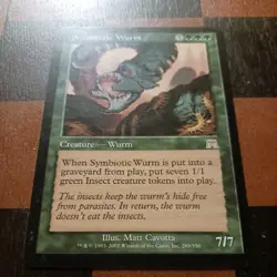 Mtg x2 Symbiotic Wurm x2 LP Onslaught Wurm Creature Rare - Image 4