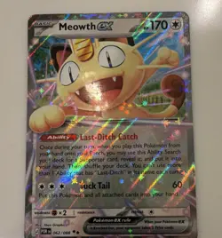 Pokemon Meowth EX 062/088 POR Holo Rare Basic Card Nintendo English 2026 - Image 1