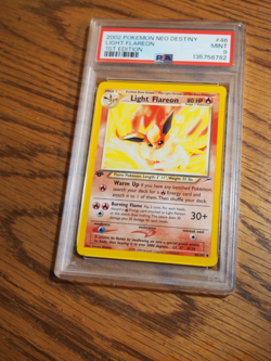 Pokemon 2002 1st Edition Neo Destiny Light Flareon card, PSA 9 - Image 1