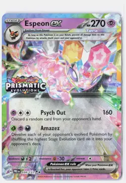 Espeon ex - (Prismatic Evolutions Stamp) Holo Miscellaneous Cards & Products 034 - Image 1