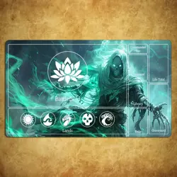 TCG Playmat MTG Necromancer Magic The Gathering - Image 1