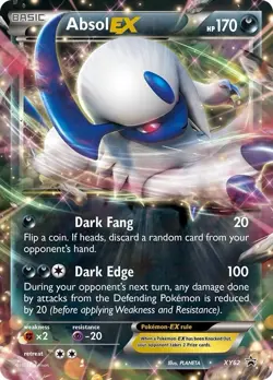 Absol EX XY62 Black Star Promo XY Ultra Rare Holo Pokemon TCG Card LP - Image 1