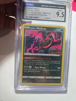 Pokemon TCG Galarian Moltres SWSH125 Prerelease Promo Holo Evolving Skies CGC - Image 1