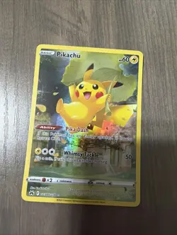 Pokemon Pikachu GG30/70 Ultra Rare Full Art Holo Crown Zenith Galarian Gallery - Image 1