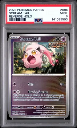 2023 POKEMON PAR EN-PARADOX RIFT REVERSE HOLO #086 SCREAM TAIL PSA 9 - Image 1