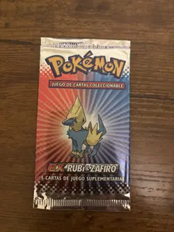 Ruby & Sapphire / Ruby Zafiro EX Booster Pack Spanish - Factory Sealed - Image 1