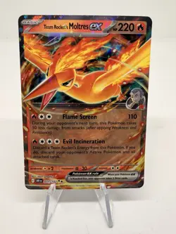 Team Rockets Moltres EX 031/182 Pokemon Destined Rivals Double Rare - Image 1