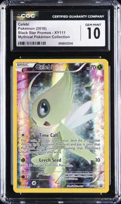 2016 POKEMON BLACK STAR PROMOS - MYTHICAL POKEMON COLL CELEBI CGC 10 GEM MINT - Image 1
