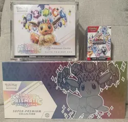 Pokemon Prismatic Evolutions PC ETB Prismatic SPC Prismatic Booster Bundle - Image 1