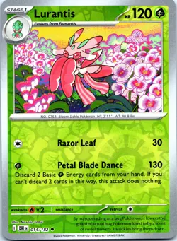 Pokemon Lurantis SV10: Destined Rivals DRI REVERSE HOLO 014/182 NM TCG - Image 1