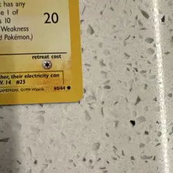 Pokemon Pikachu 60/64 Jungle Common Regular Unlimited 50 HP Basic WOTC 1999 - Image 4