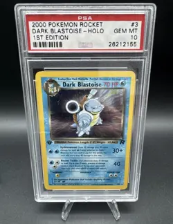 Pokemon Dark Blastoise & Alakazam Team Rocket 1st Edition Holo Rare PSA 10 - Image 1