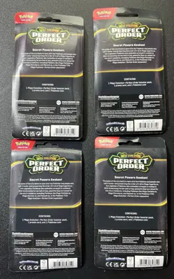 LOT OF 4 X Pokemon TCG PERFECT ORDER Booster Packs w/ Coin Bundle New/Sealed - Image 3