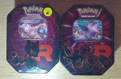 Pokemon TCG Team Rocket Tin Set of 2 New & Sealed Destined Rivals - Image 1