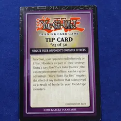 Tip Card DB-EN73 #23 of 50 Negate your Opponents Monster Effects LP - Image 1