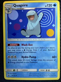 Quagsire 26/70 Dragon Majesty Pokemon English Non Holo 2018 - Image 1