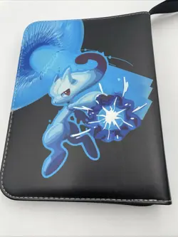 Pokemon Binder MEWTWO 7” X 9.5” Zipper Binder With Strap Faux Leather - Image 2