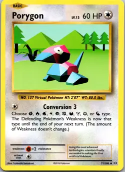 Porygon 71/108 Uncommon Evolutions Pokemon Near Mint - Image 1