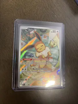 Pokemon Eevee Holo Rare Card Boosted Evolution Reckless Charge - Image 2
