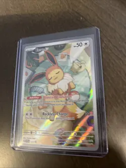 Pokemon Eevee Holo Rare Card Boosted Evolution Reckless Charge - Image 3