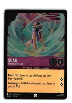 SCAR TEMPESTUOUS LION 47/204 COLD FOIL DISNEY LORCANA NM - Image 1