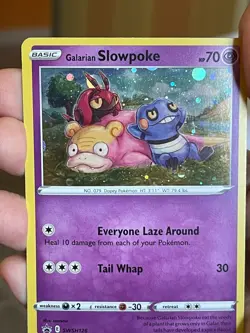 POKEMON GALARIAN SLOWPOKE SWSH126 PROMO COSMOS HOLO NM CARD - Image 3