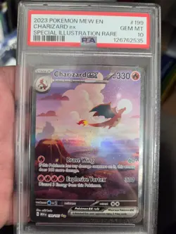 Pokemon Charizard EX Holo Rare Card 199/165 SV Scarlet & Violet 151 PSA 10 - Image 1