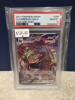 2021 Pokemon SWSH Evolving Skies Umbreon VMAX Card 95/203 PSA 10 - Image 1