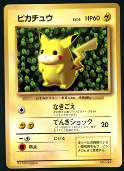 Pokemon Card Ivy Pikachu No. 025 Glossy Ken Sugimori Error Promo MP 1 - Image 1