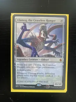 Wizards of the Coast Ulamog Ceaseless Hunger BFZ Mythic Eldrazi Card Regular - Image 1