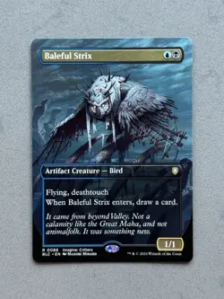 MTG Magic the Gathering Baleful Strix (86/401) Bloomburrow Commander NM - Image 1