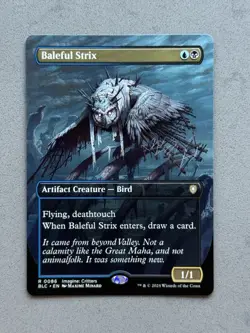 MTG Magic the Gathering Baleful Strix (86/401) Bloomburrow Commander NM - Image 3