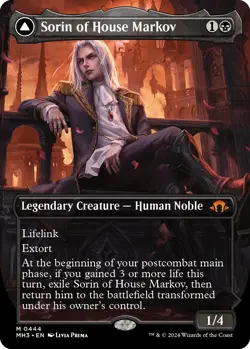 MTG Sorin of House Markov (Borderless) 444 Modern Horizons 3 Magic - Image 1