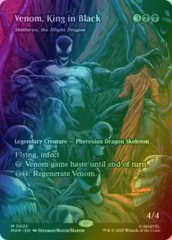 MTG - Venom, King in Black - Borderless - Marvels Spiderman - FOIL - NM - Image 1