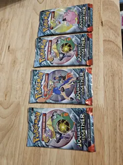 FOUR Pokemon TCG Journey Together 4 Sealed Booster Packs English - Image 1
