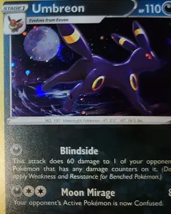 Fart Swirl 🌀 Umbreon SWSH129 Cosmos Holo Bleed Error Rare Pokemon TCG ✨ - Image 1