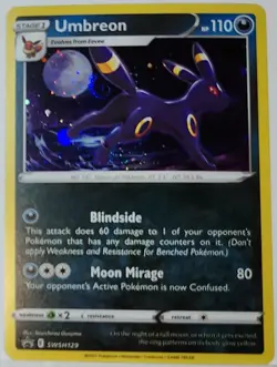 Fart Swirl 🌀 Umbreon SWSH129 Cosmos Holo Bleed Error Rare Pokemon TCG ✨ - Image 2