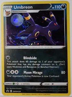Fart Swirl 🌀 Umbreon SWSH129 Cosmos Holo Bleed Error Rare Pokemon TCG ✨ - Image 3