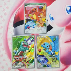 Charmander 038 + Squirtle 039 + Bulbasaur 037 - First Partner Pokemon Cards L343 - Image 1