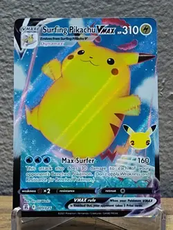 Surfing Pikachu VMAX 009/025 Celebrations Pokemon 2021 - Image 1