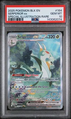 2025 Pokemon Blk En-Black Bolt #164 Serperior Ex PSA 10 - Image 1