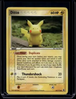 Pokemon TCG Ditto Pikachu 39/113 Delta Species MP - Image 1