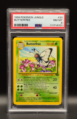 Butterfree 1999 Pokemon Jungle Unlimited #33 WOTC PSA 8 Newly Graded - Image 1