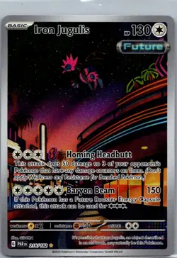 Iron Jugulis 216/182 Illustration Rare Paradox Rift Pokemon Holo Near Mint - Image 1